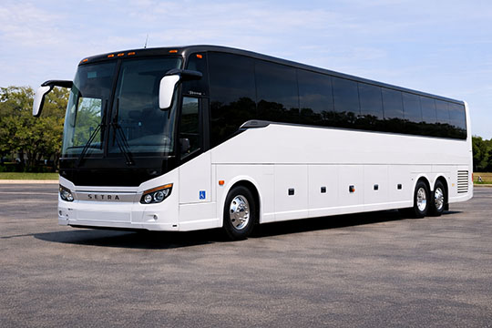 56-passenger charter bus available for charter in Keokuk, IA